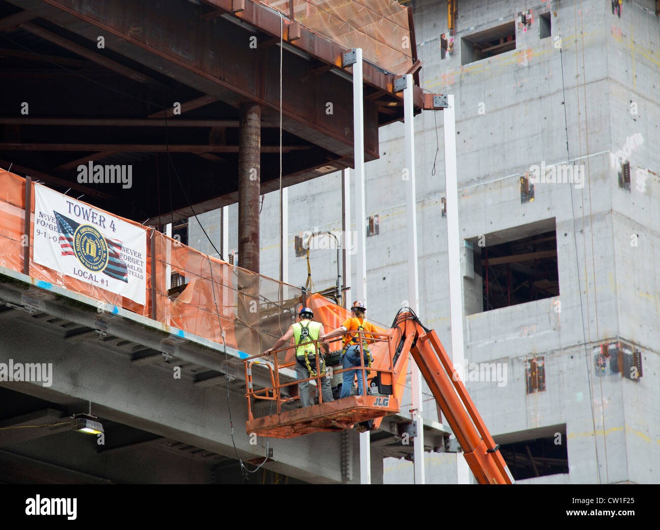 Rebuilding the World Trade Center Office Towers Stock Photo