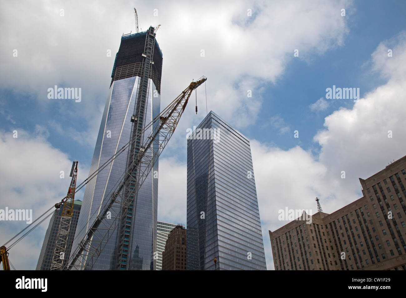 Rebuilding the World Trade Center Office Towers Stock Photo