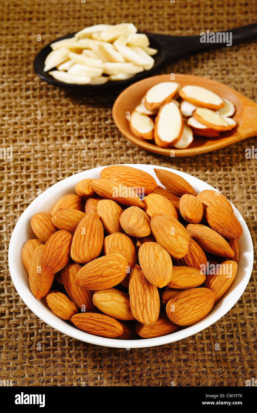 almond and sliced almond Stock Photo Alamy