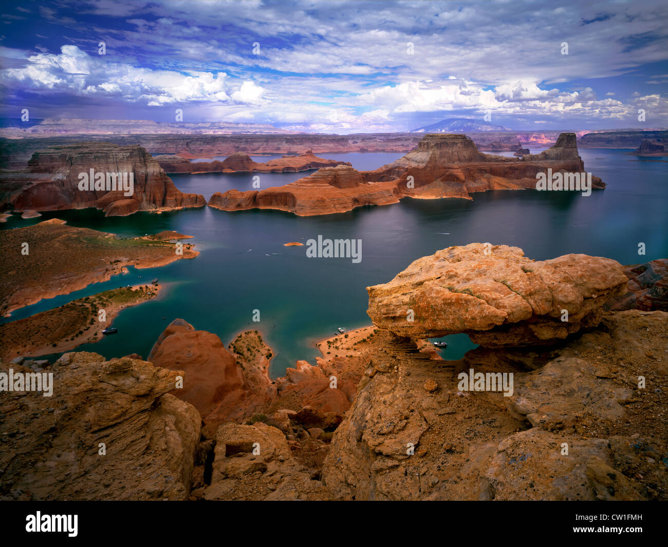 Lake powell is a reservoir on the colorado river hi-res stock