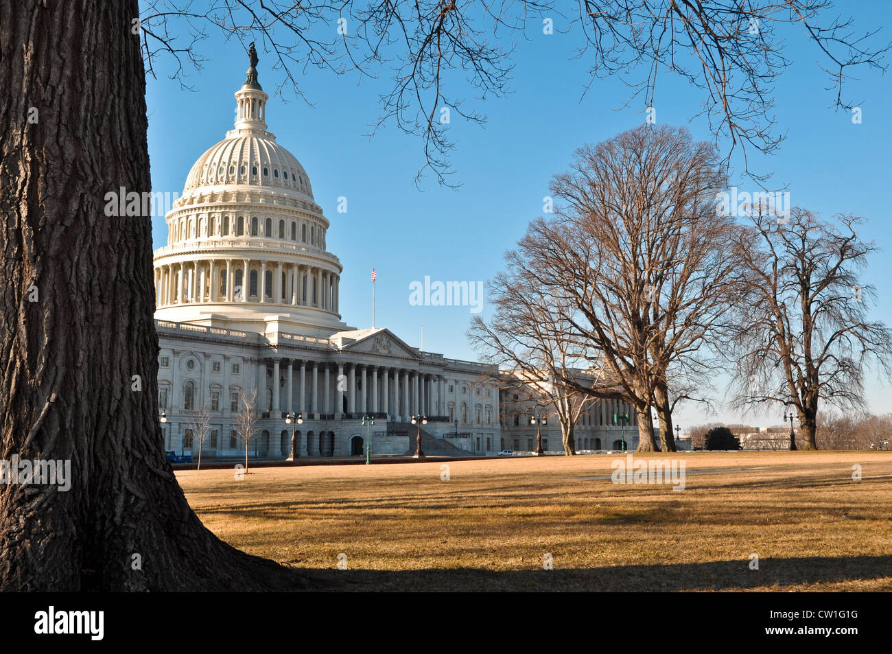 Capital Hill in Winter Stock Photo