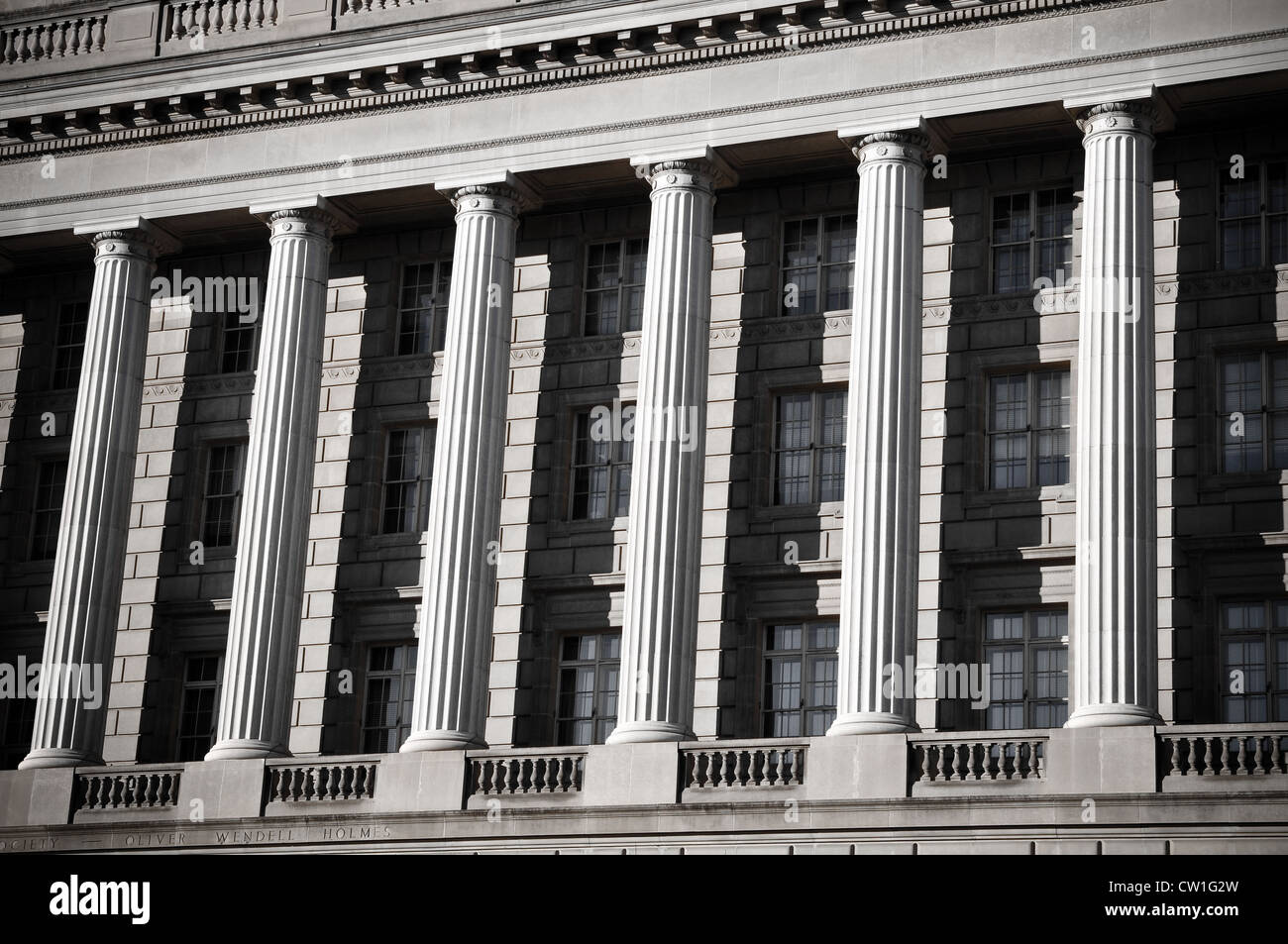 Pillars of Law Stock Photo