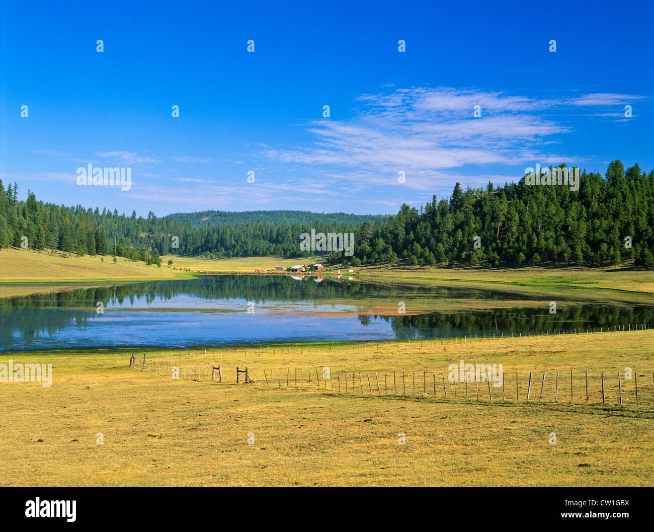 Sierra Blanca Lake, White Mountains of Eastern Arizona. The 5 acres of the Sierra Blanca Lake is