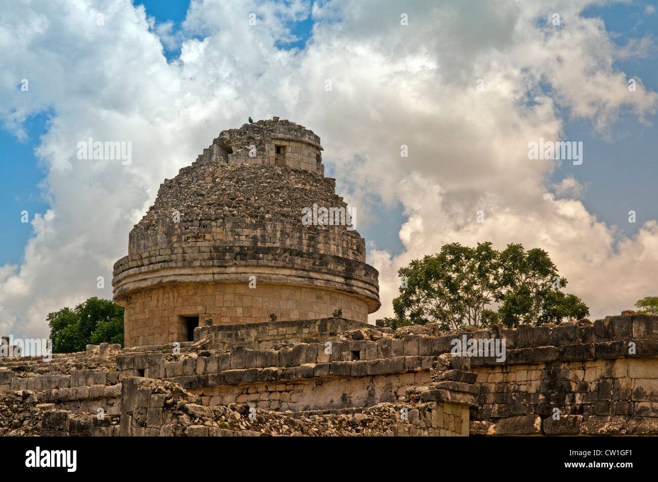 Caracol Observatory Tower, Chichen Itza Stock Photo