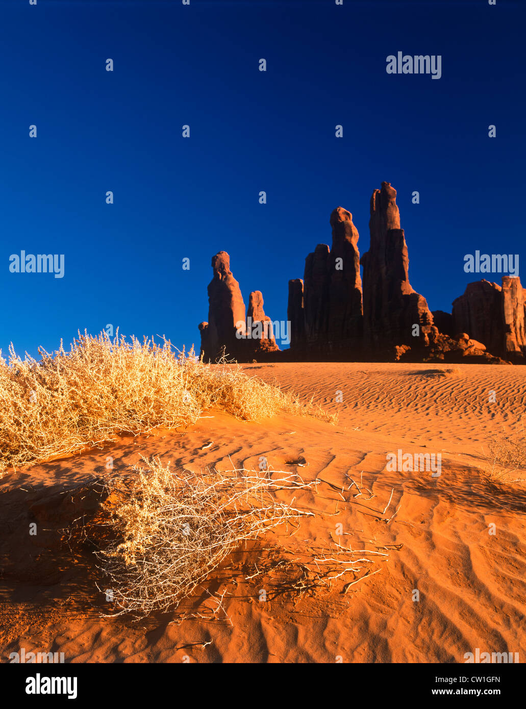 Yei Bi Chei & the Totem Pole, Monument Valley, Arizona Stock Photo Alamy