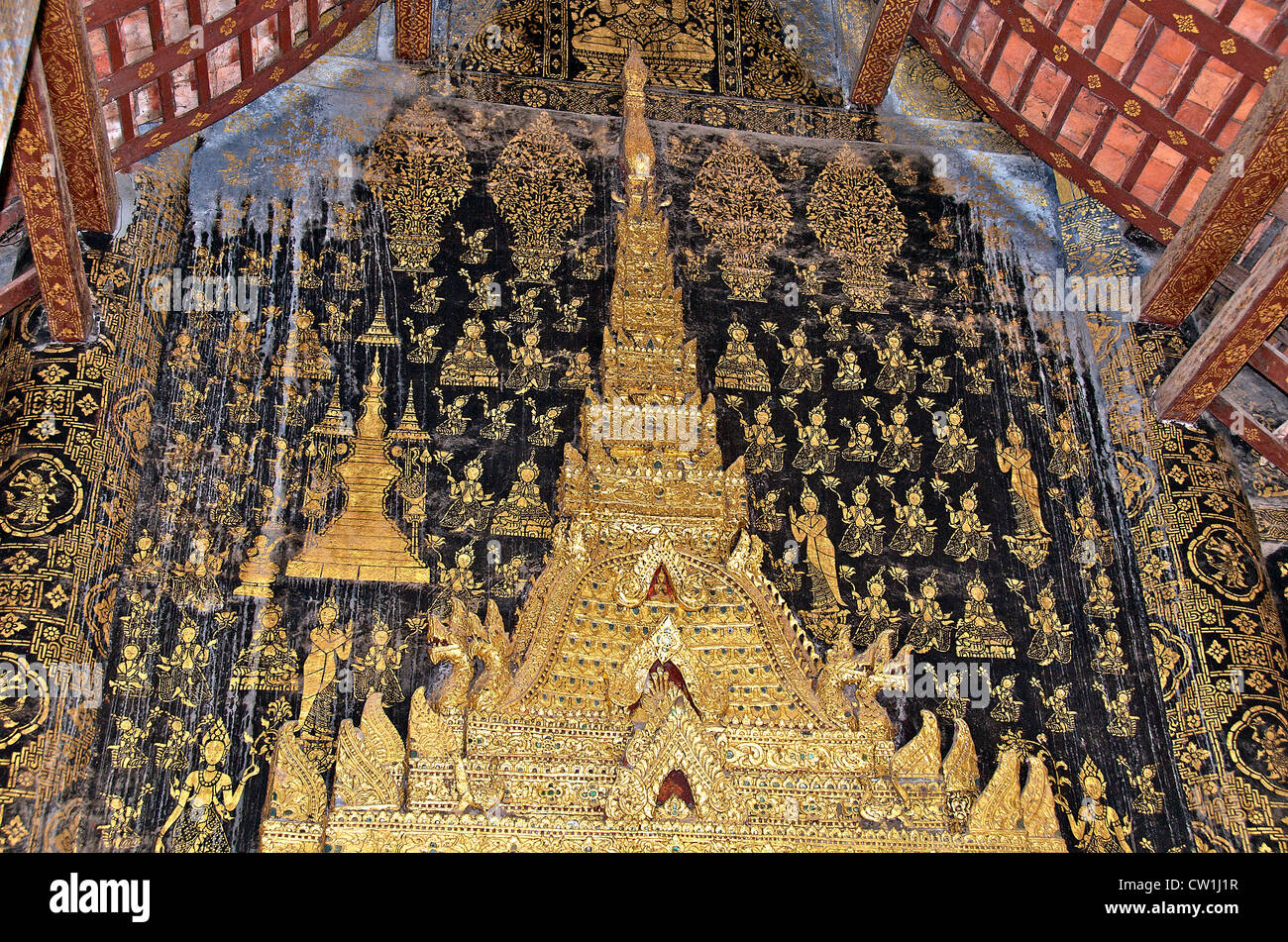 Vat Xieng Thong temple, Luang Prabang, Laos Stock Photo