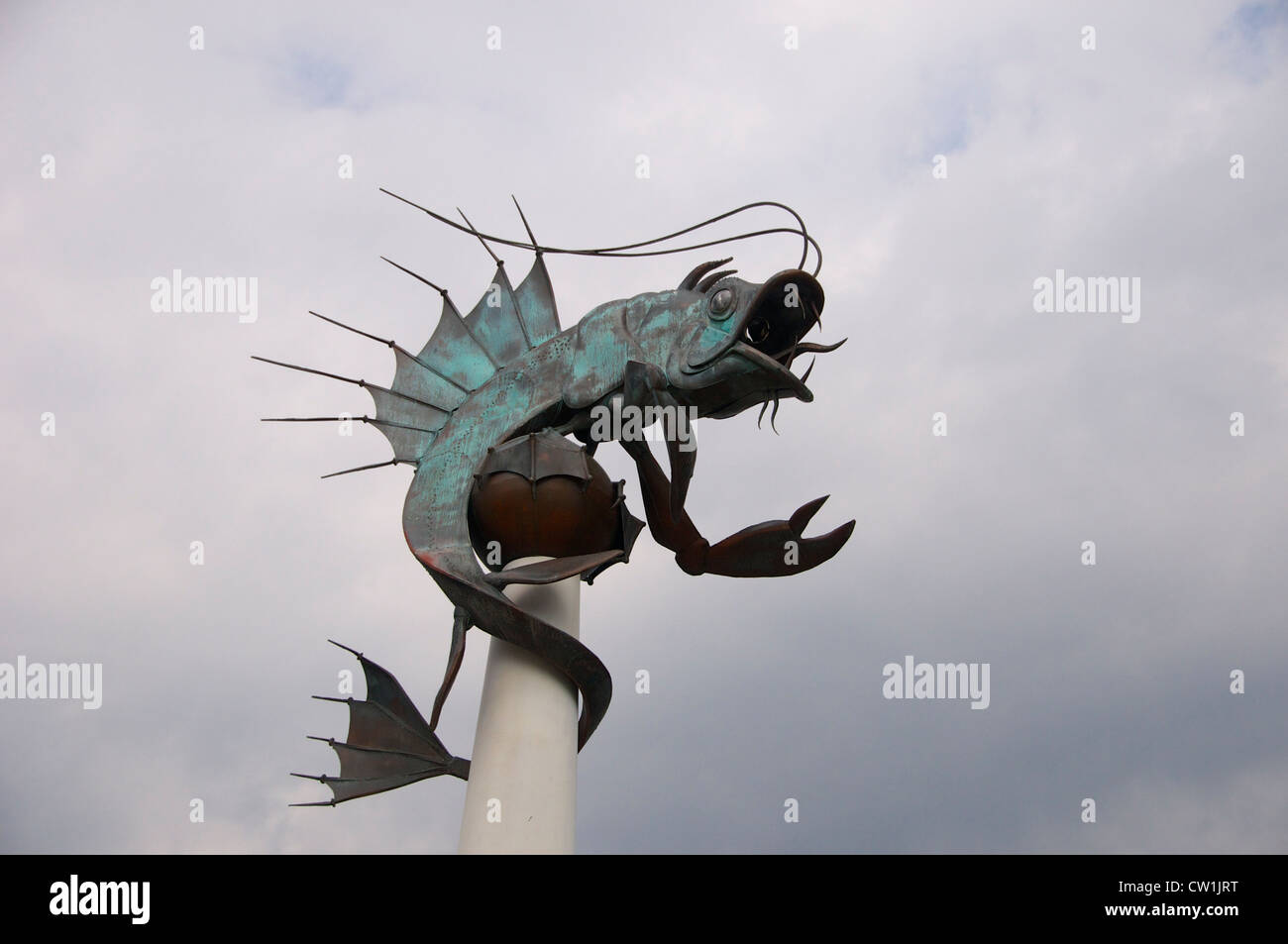 Fish sculpture at the Barbican, Plymouth Stock Photo Alamy