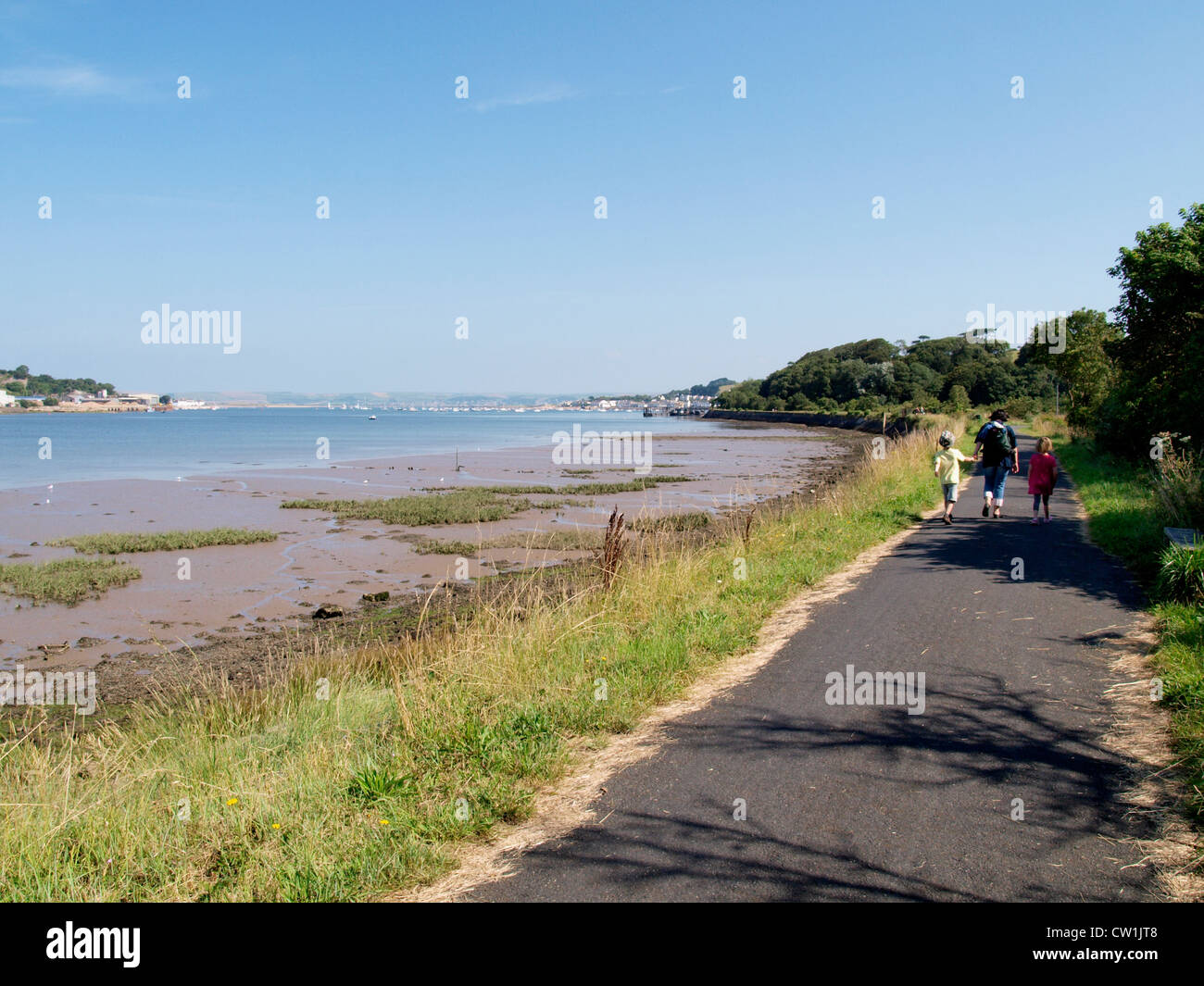 Tarka Trail at Instow, Devon, UK Stock Photo