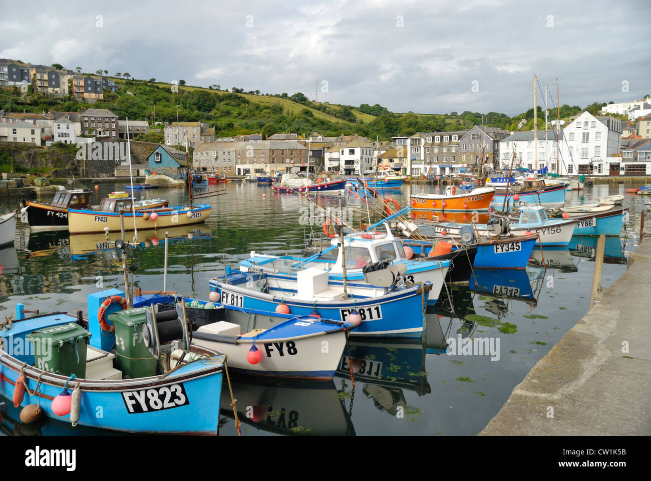 The harbour at Mevagissey, Cornwall, England Stock Photo
