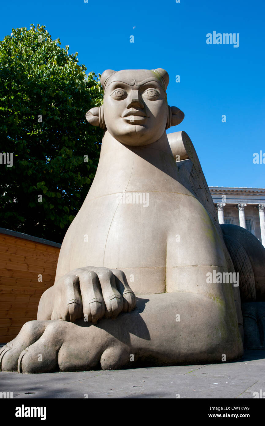 The Guardian sculpture, Victoria Square, Birmingham city centre, UK. Stock Photo