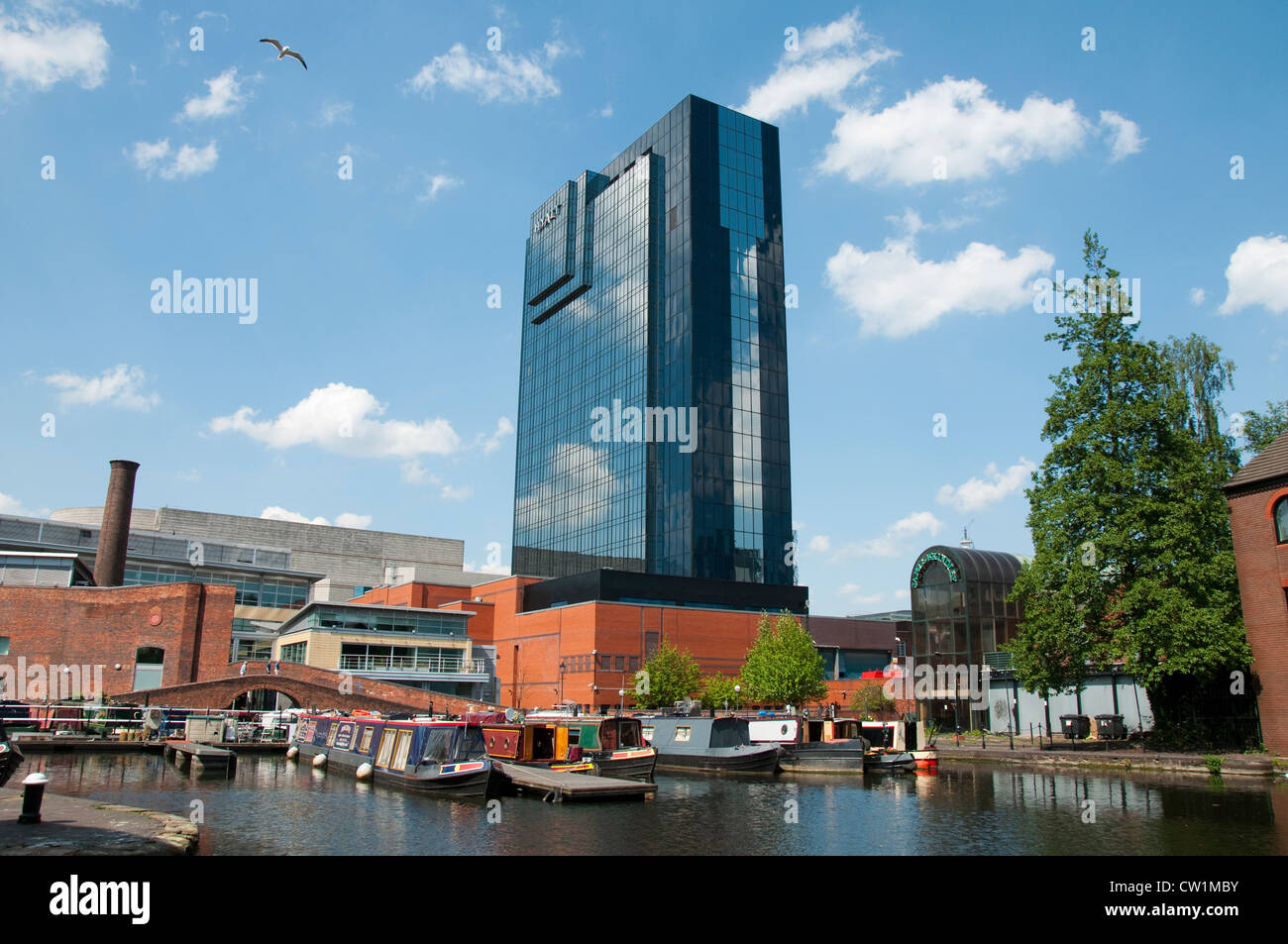 The Hyatt Hotel by the waterfront in Birmingham, West MIdlands UK Stock Photo