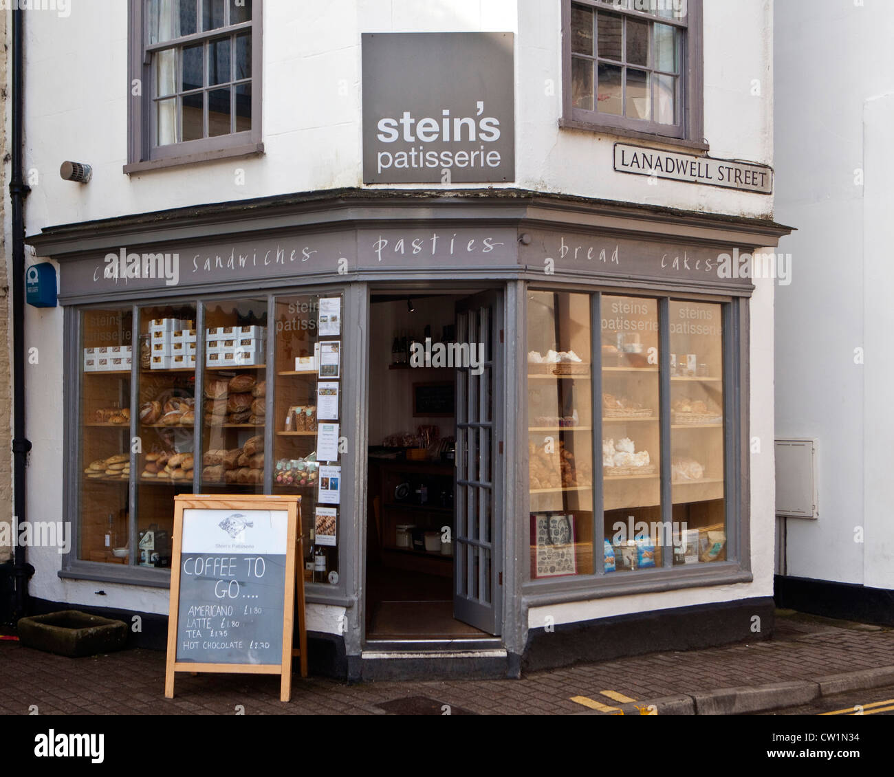 Rick Stein's Patisserie in Padstow Harbour, Cornwall, UK Stock Photo