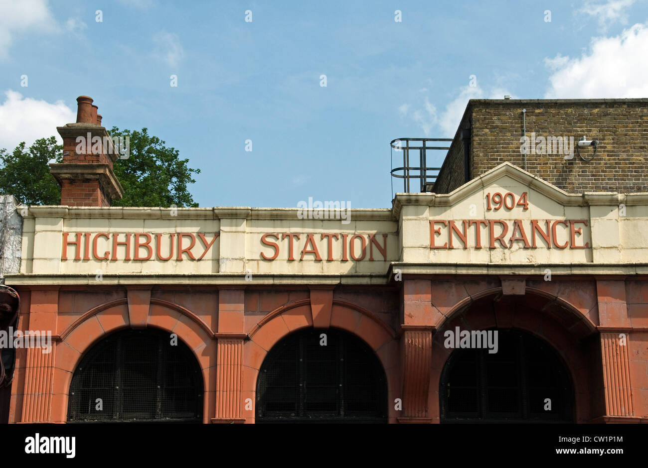 Entrance to the old Highbury underground Station Holloway Road Islington London England UK Stock Photo