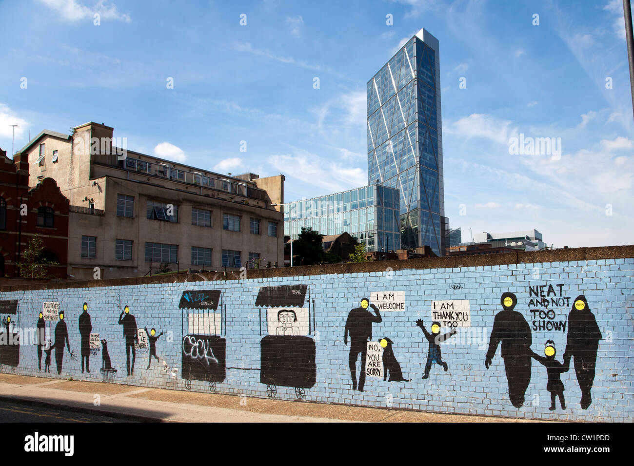 Broadgate Tower from Braithwaite Street, Shoreditch, Tower Hamlets