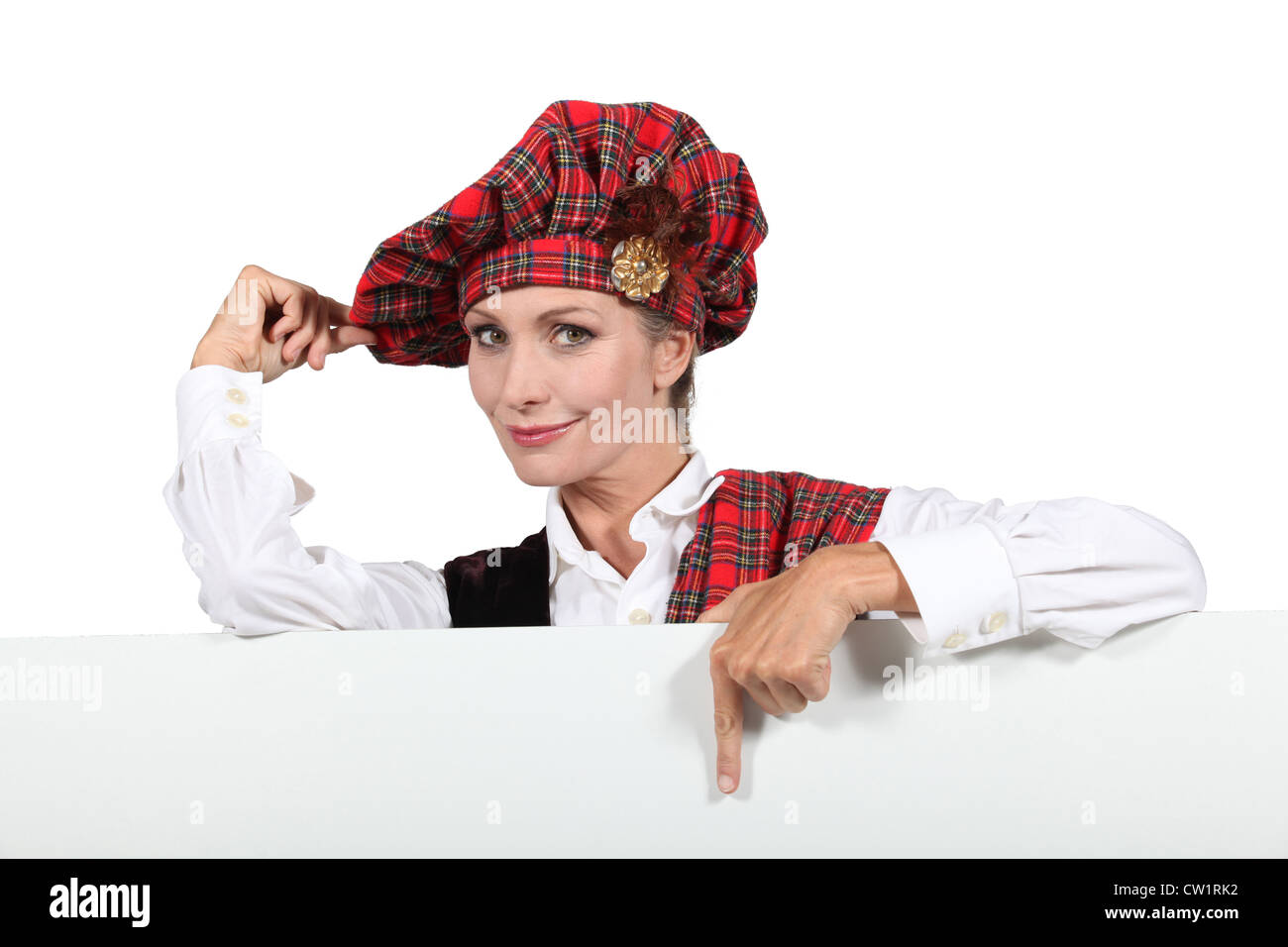 Scottish woman in traditional costume Stock Photo