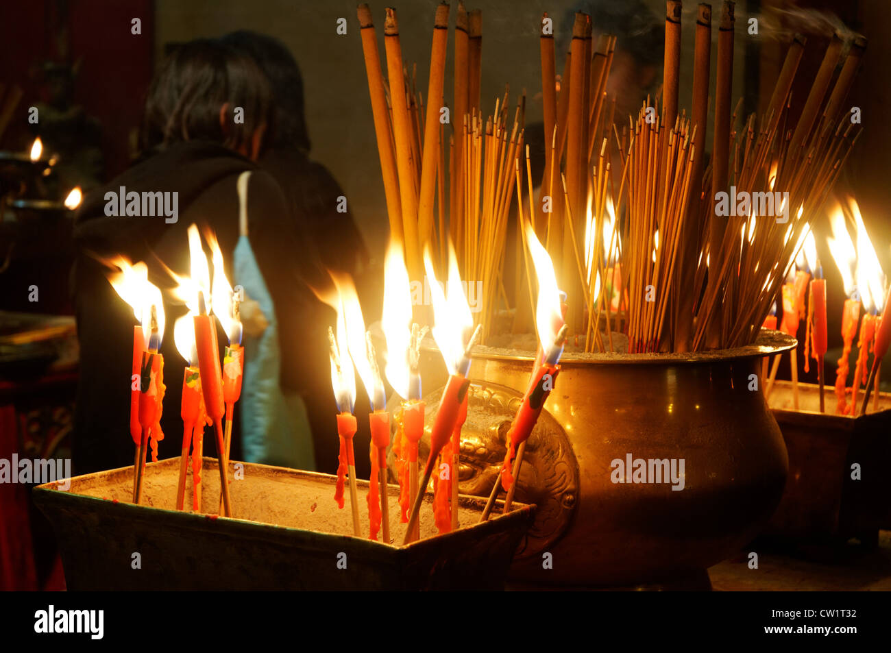 Incense burning in a Hong Kong temple Stock Photo Alamy