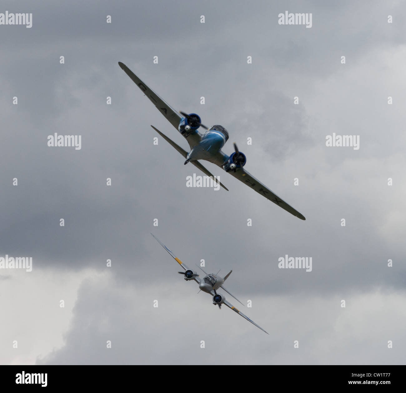 A pair of Avro Ansons Stock Photo