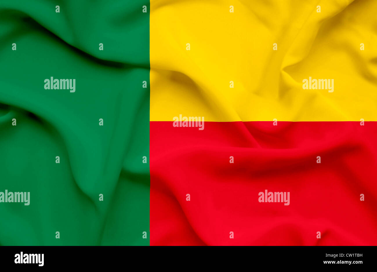 Benin waving flag Stock Photo - Alamy