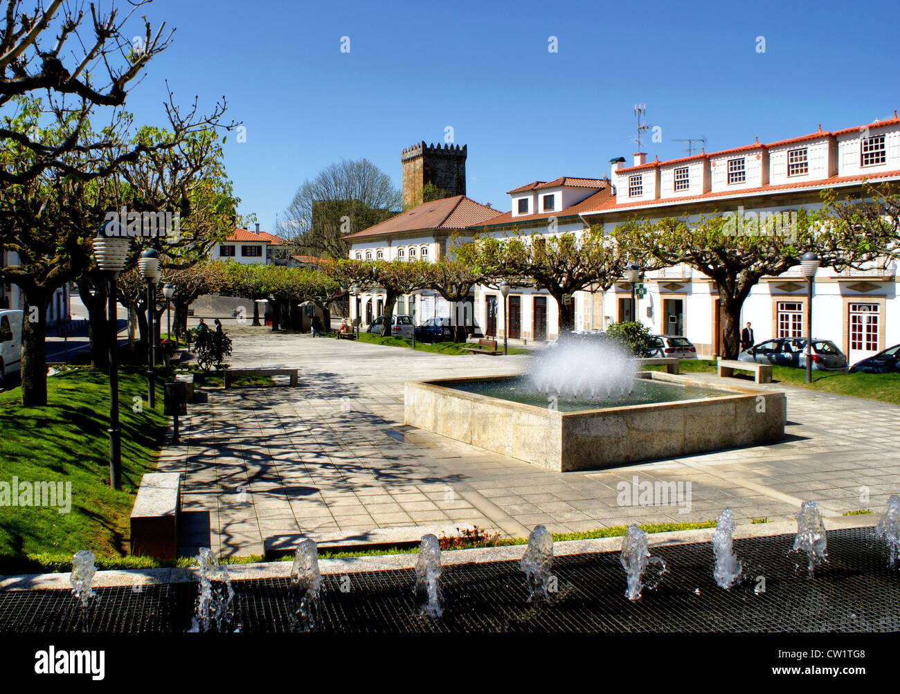 Republica Square In Melgaco North Of Portugal Stock Photo Alamy