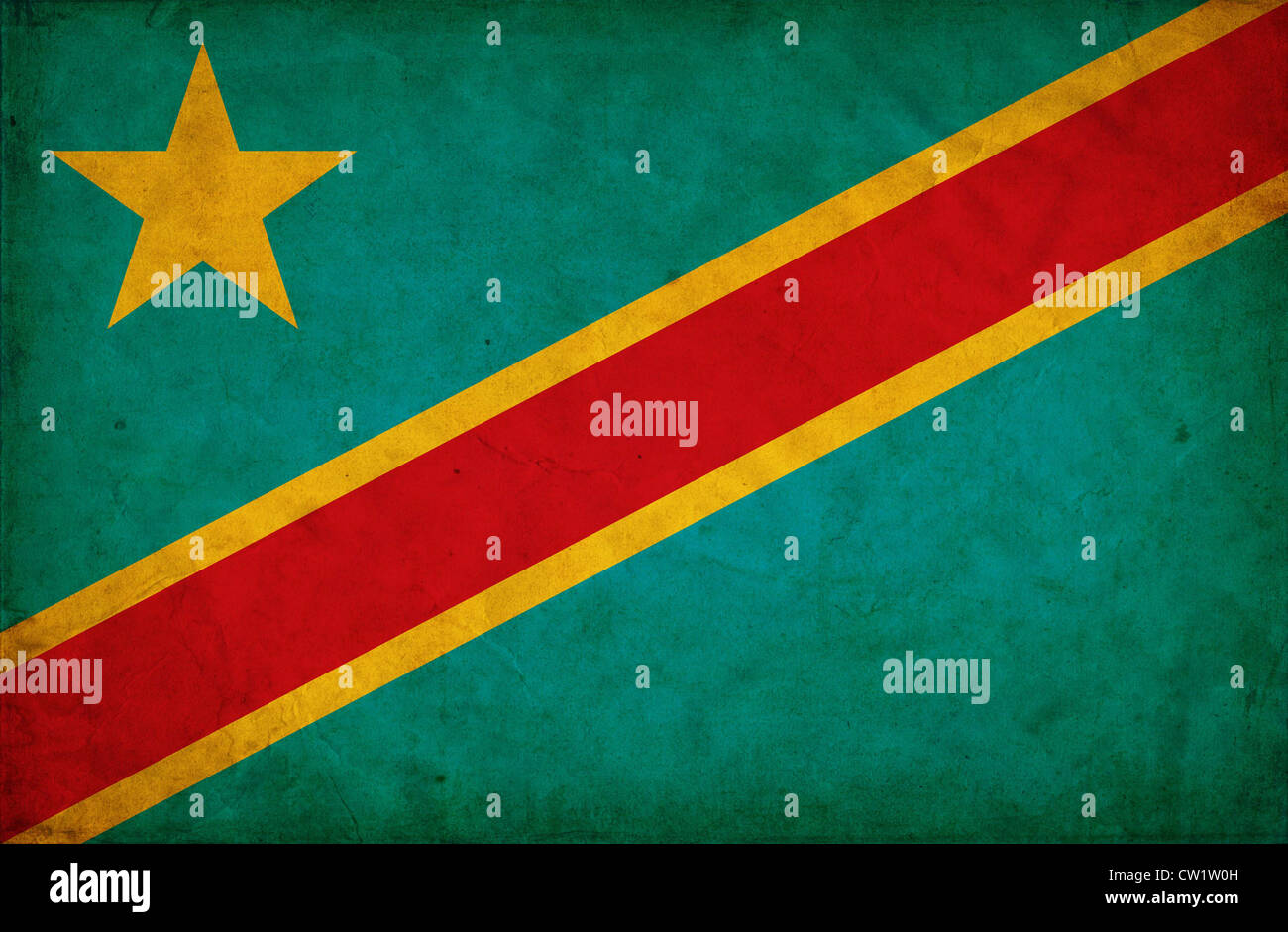 Democratic Republic of the Congo grunge flag Stock Photo - Alamy