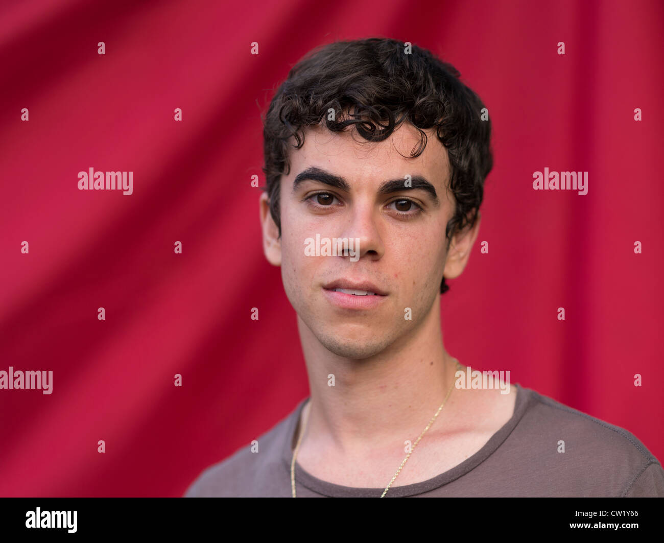 Asa Taccone lead singer of Electric Guest a Los Angeles-based indie rock band Stock Photo