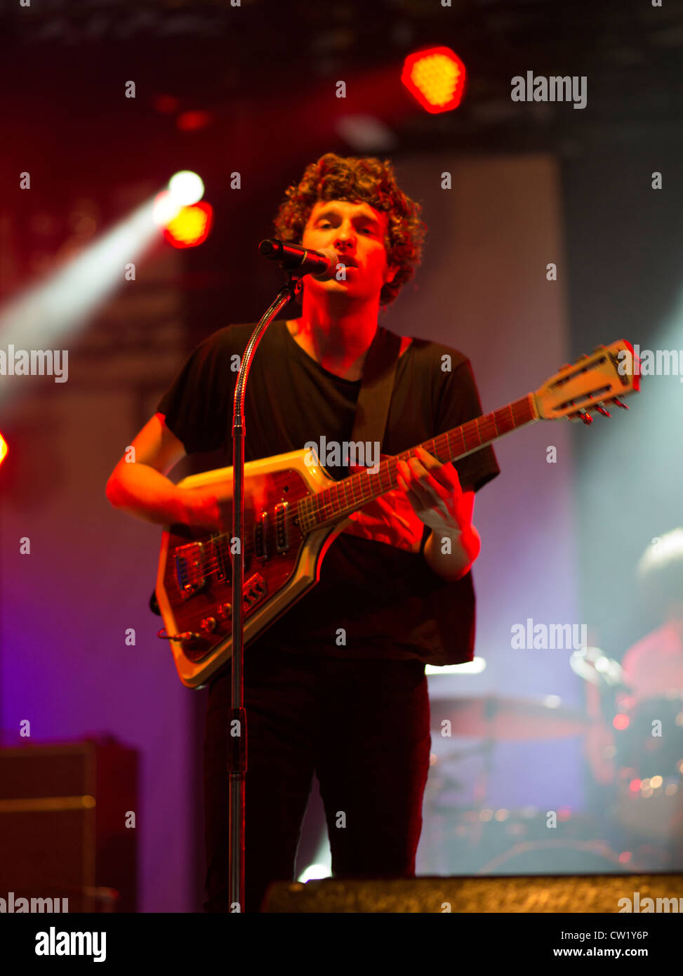 Luke Pritchard  lead singer of The Kooks  a British Indie rock band formed in Brighton, East Sussex, UK Stock Photo