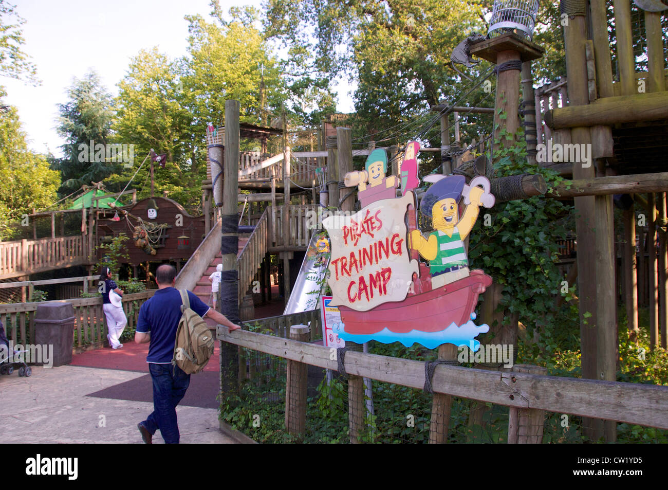 Pirate's Training Camp play house at Legoland Windsor England Stock Photo