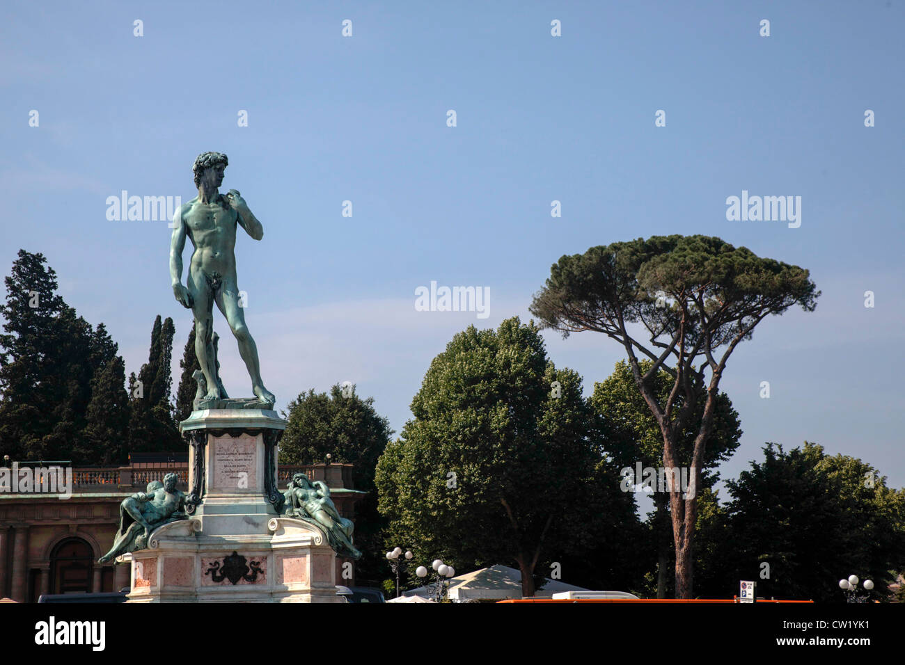Italy, Florence, the David of the Piazzale Michelangelo Stock Photo