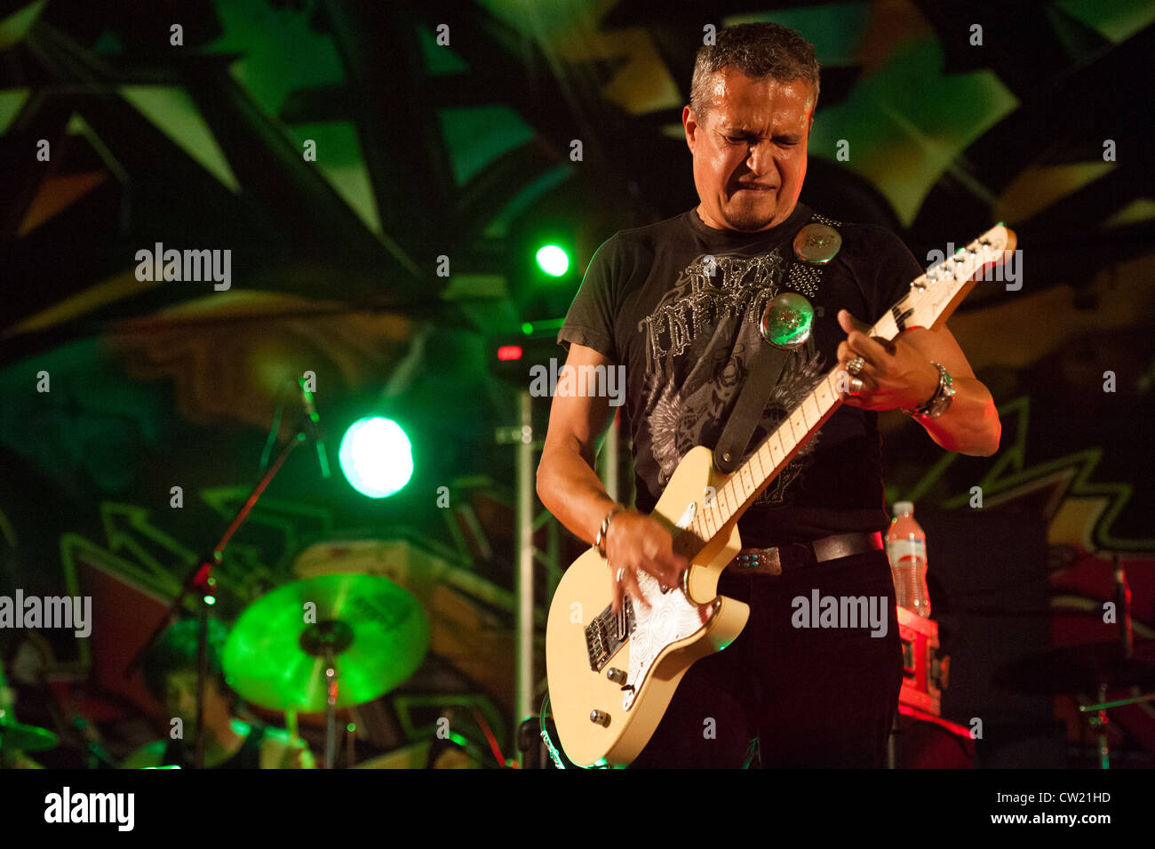 Prana from Spain, performing during Hard Skull Fest in Canary Islands, Spain, on Saturday July 28 2012 Stock Photo