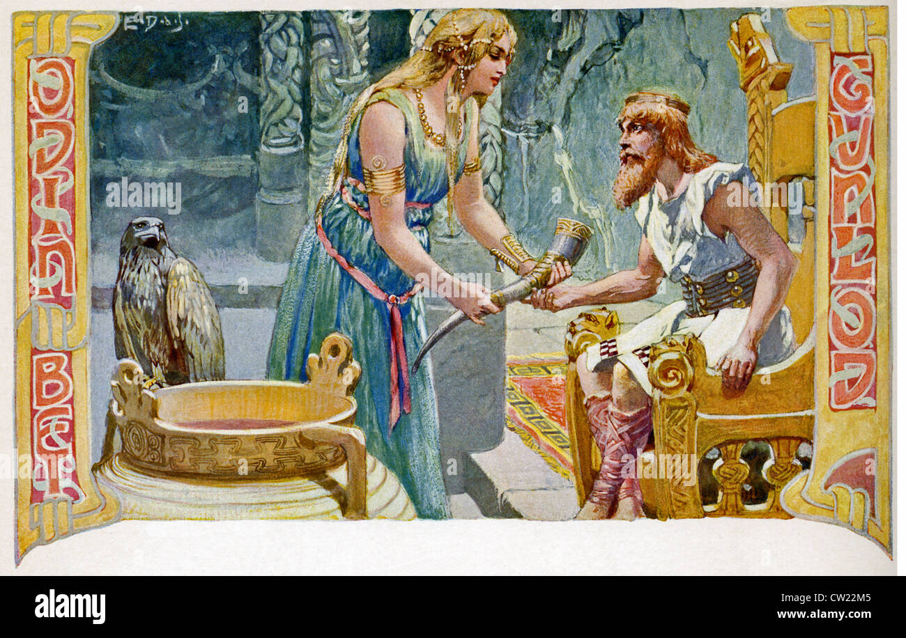 The giantess Gunlod was in charge of the Holy Mead, the drink of the