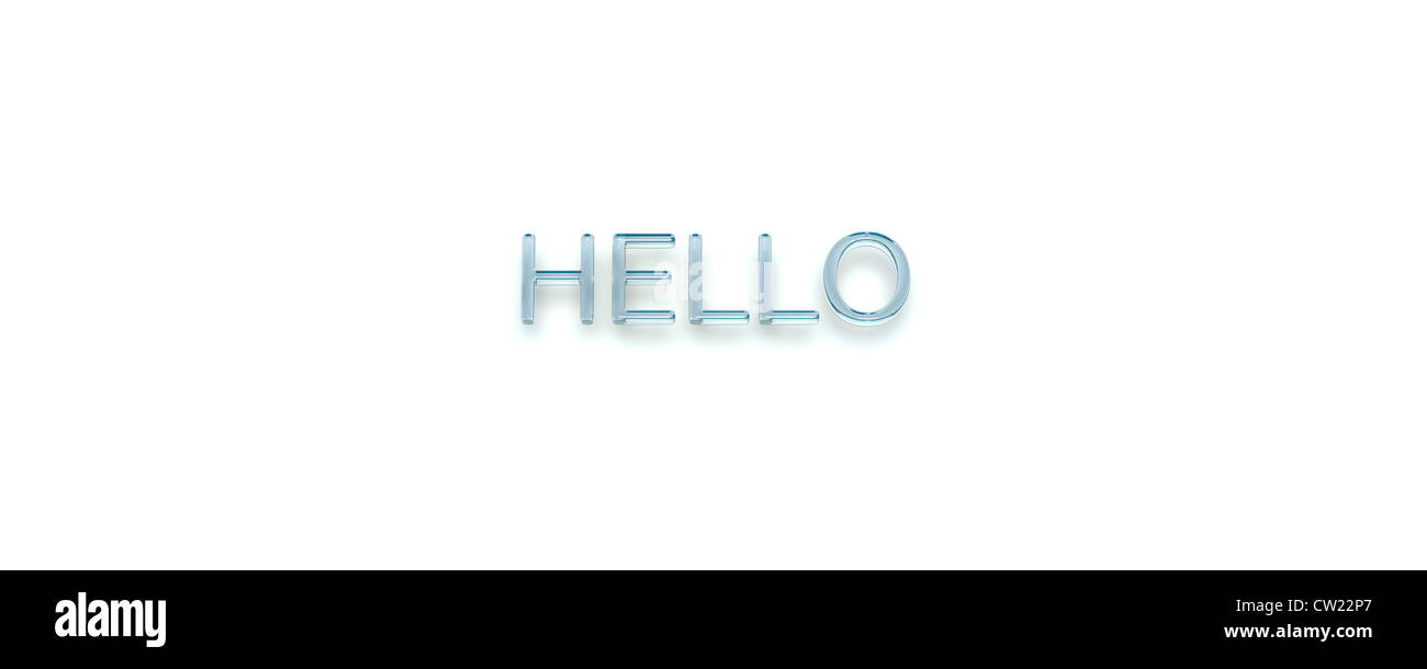 Hello! 3d letters hi-res stock photography and images - Alamy