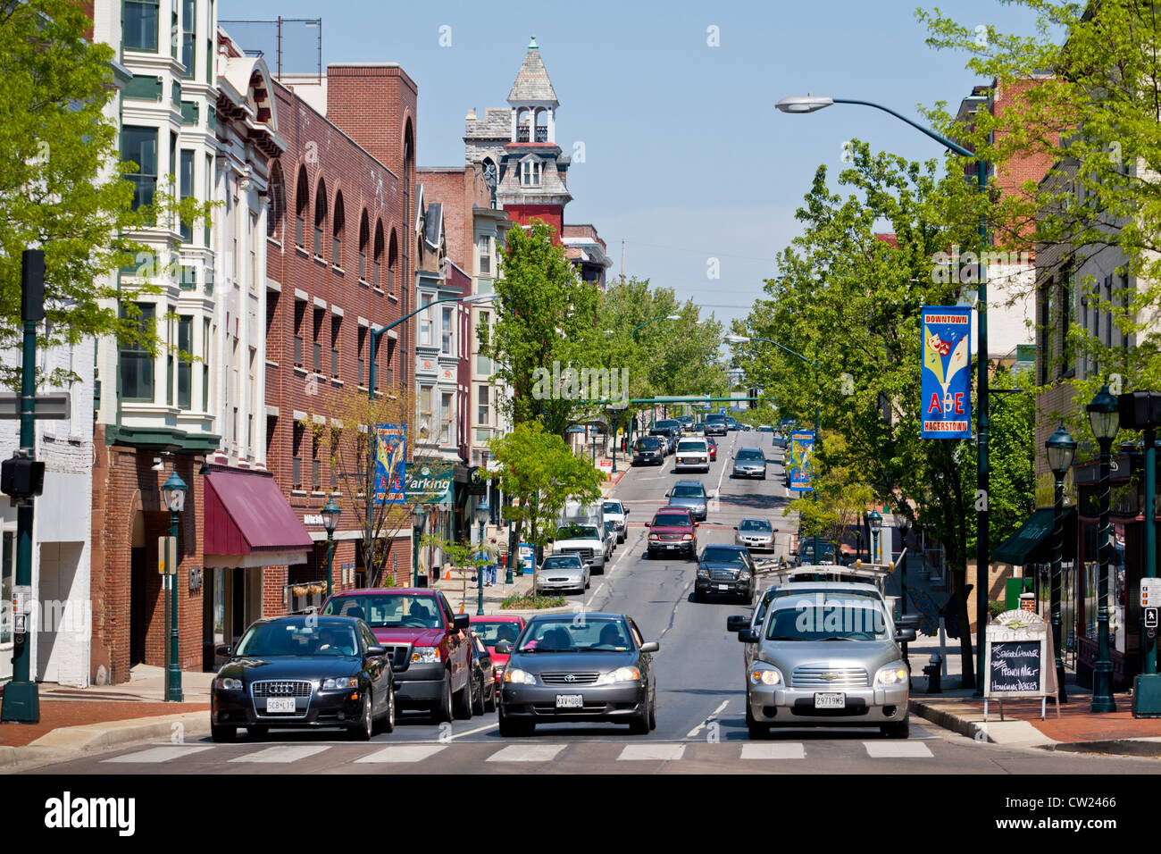 Potomac Street, Hagerstown, Maryland Stock Photo