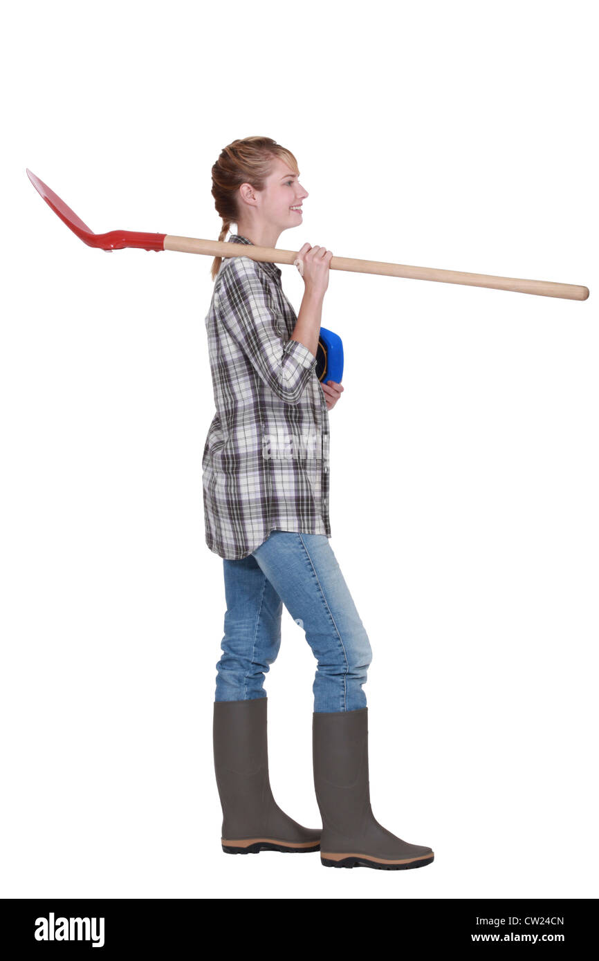 Female gardener Stock Photo