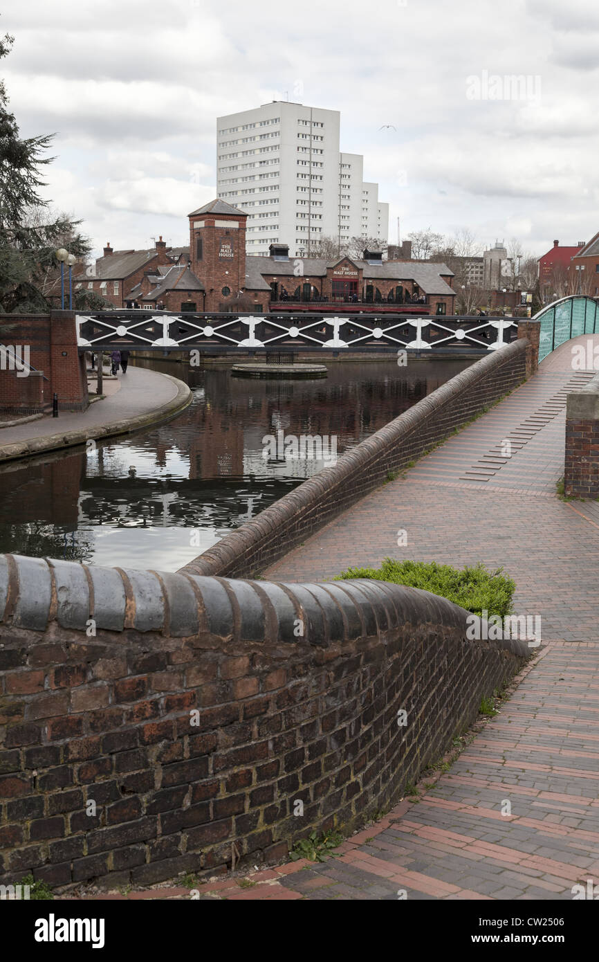 Canals in the Centre or Birmingham England Stock Photo