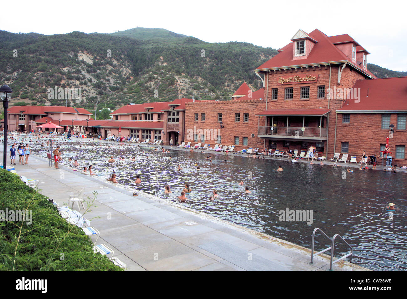 Glenwood hot springs bathhouse and pool, Colorado, USA Stock Photo Alamy