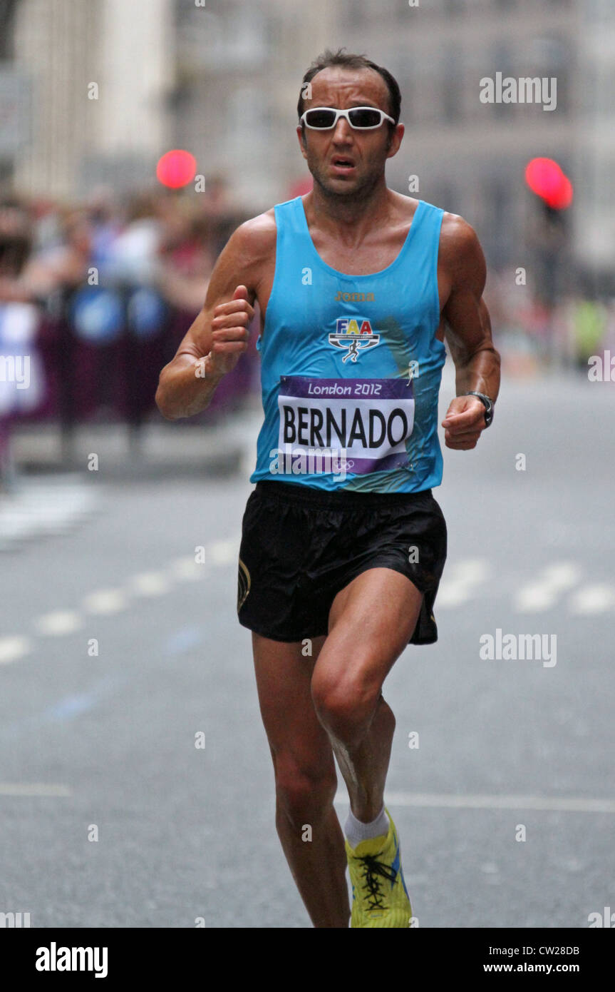 Antoni Bernado of Andorra in men's London 2012 Olympic marathon Stock Photo