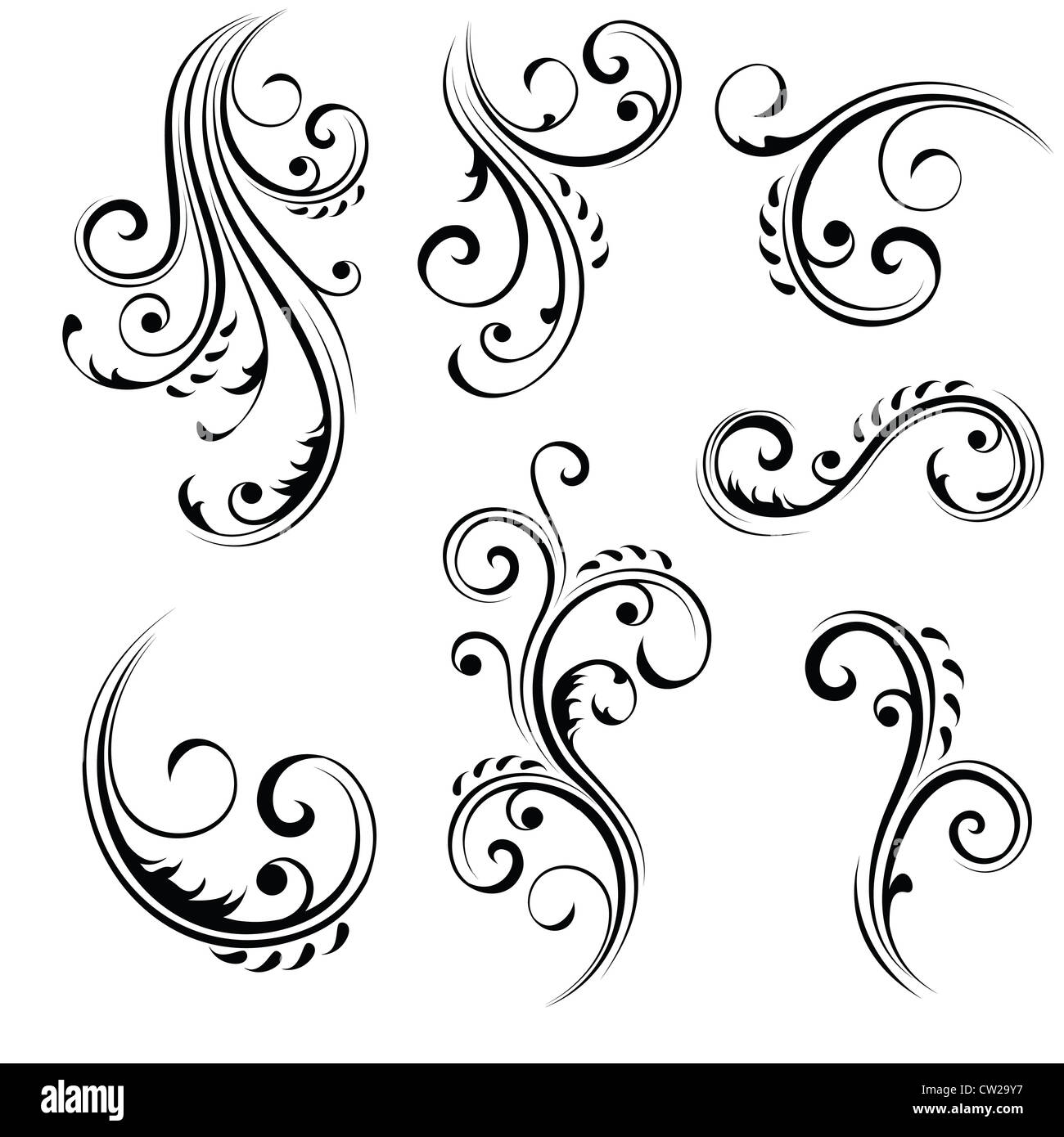 Floral design elements Stock Photo Alamy