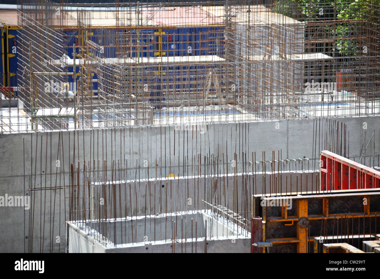 scaffolding, construction site outdoor building industry Stock Photo Alamy