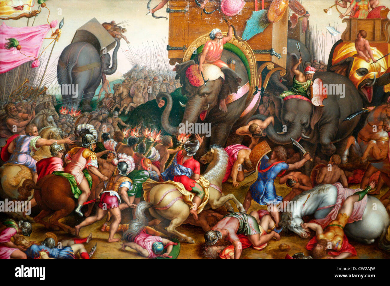 The Battle of Zama painting - 2nd Punic war Stock Photo