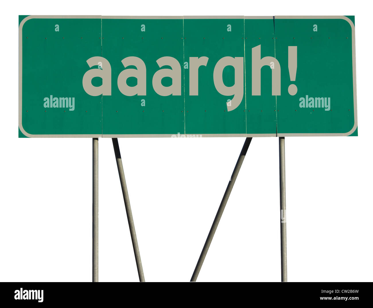 Green road sign with a isolated white background Stock Photo Alamy