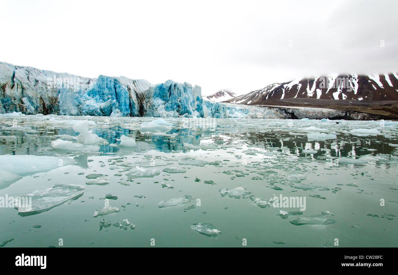 Glacier Svalbard Norway Scandinavia Arctic Circle Stock Photo