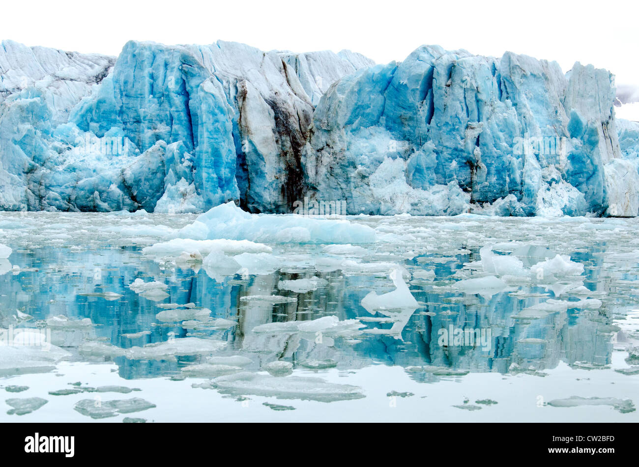 Glacier Svalbard Norway Scandinavia Arctic Circle Stock Photo