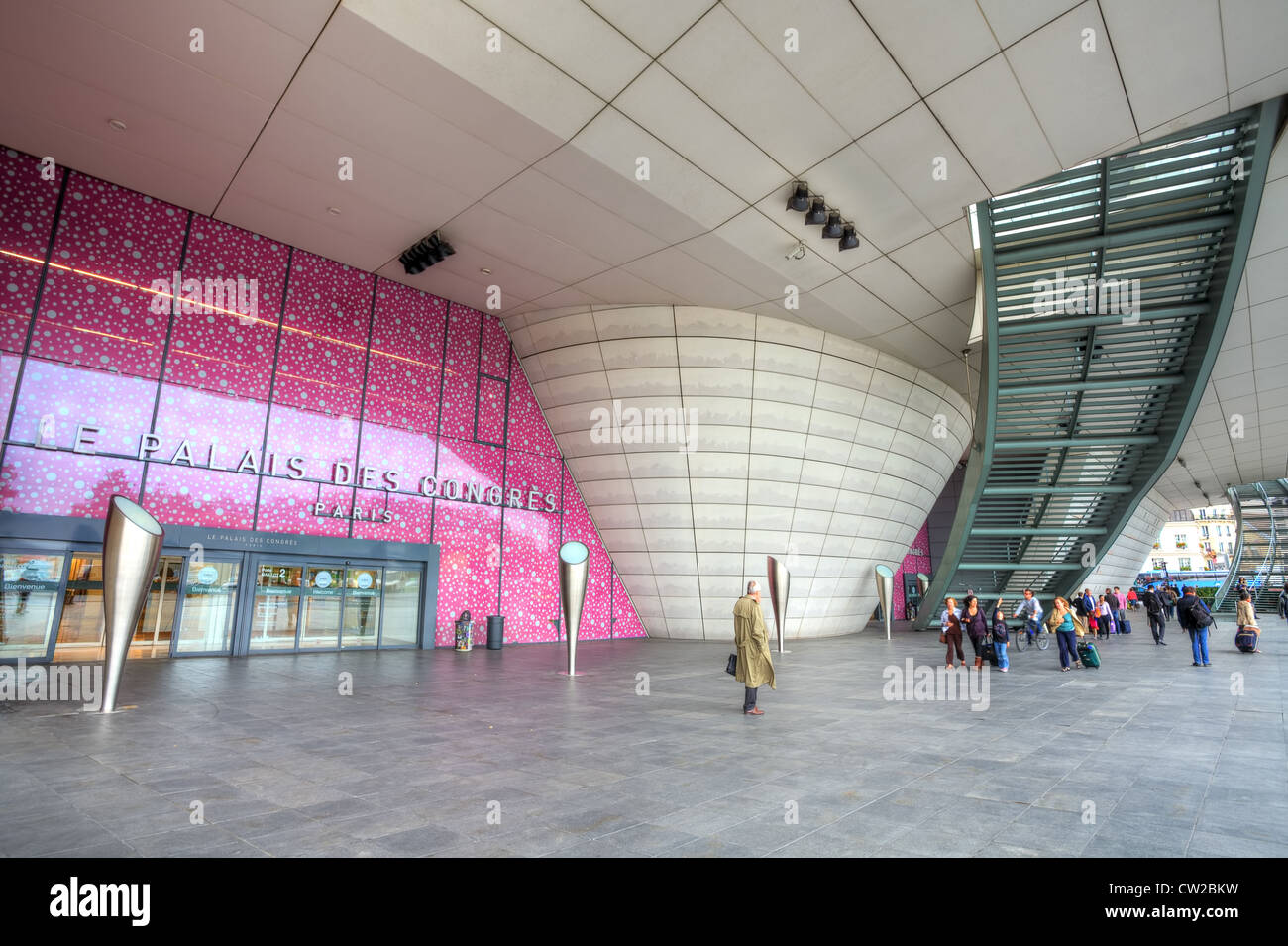 Exterior view on Congress Palace (Palais des Congres de Paris) in Paris, France. Stock Photo