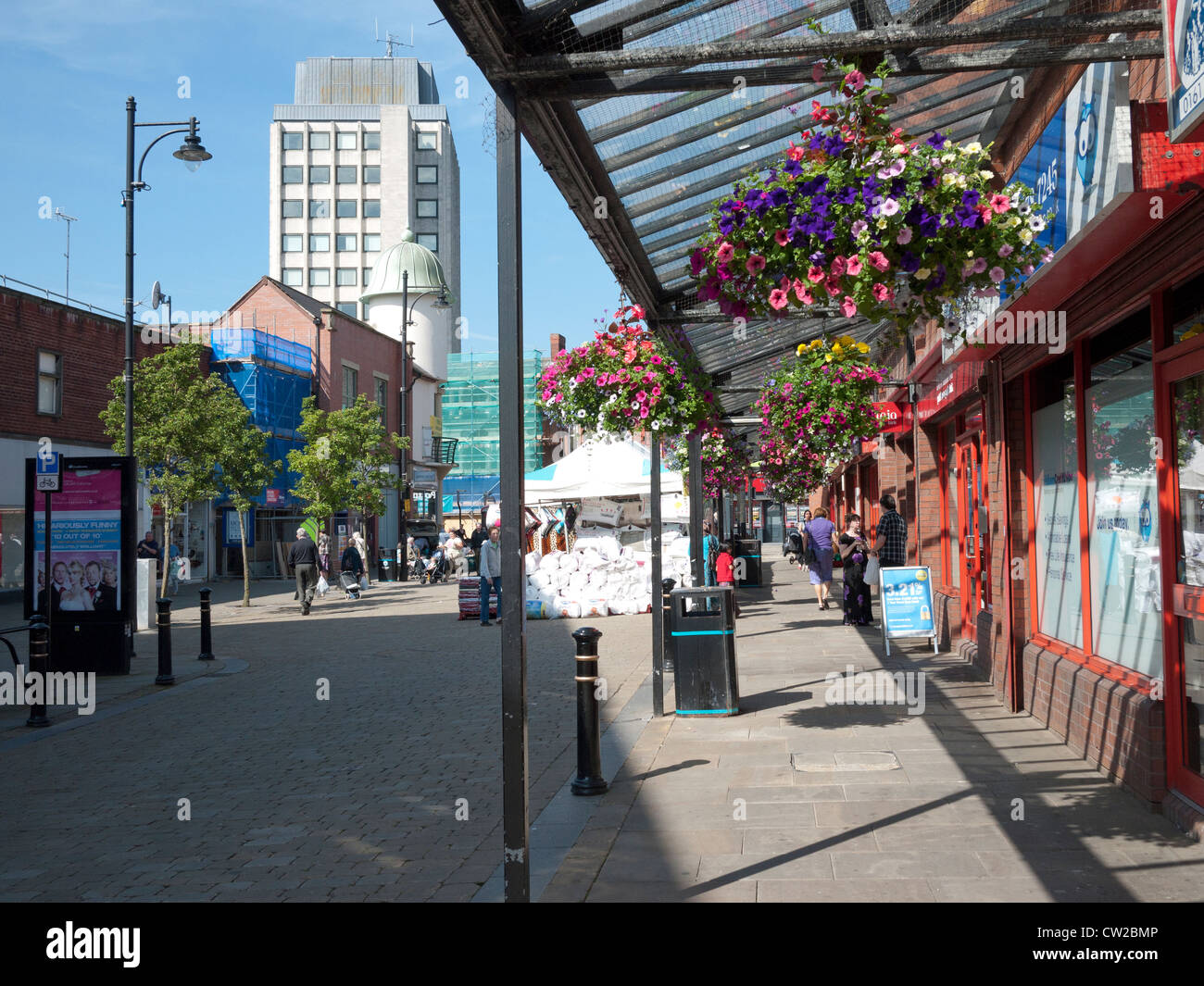 Oldham Market Hall and shopping centre, Oldham, Lancashire, England, UK