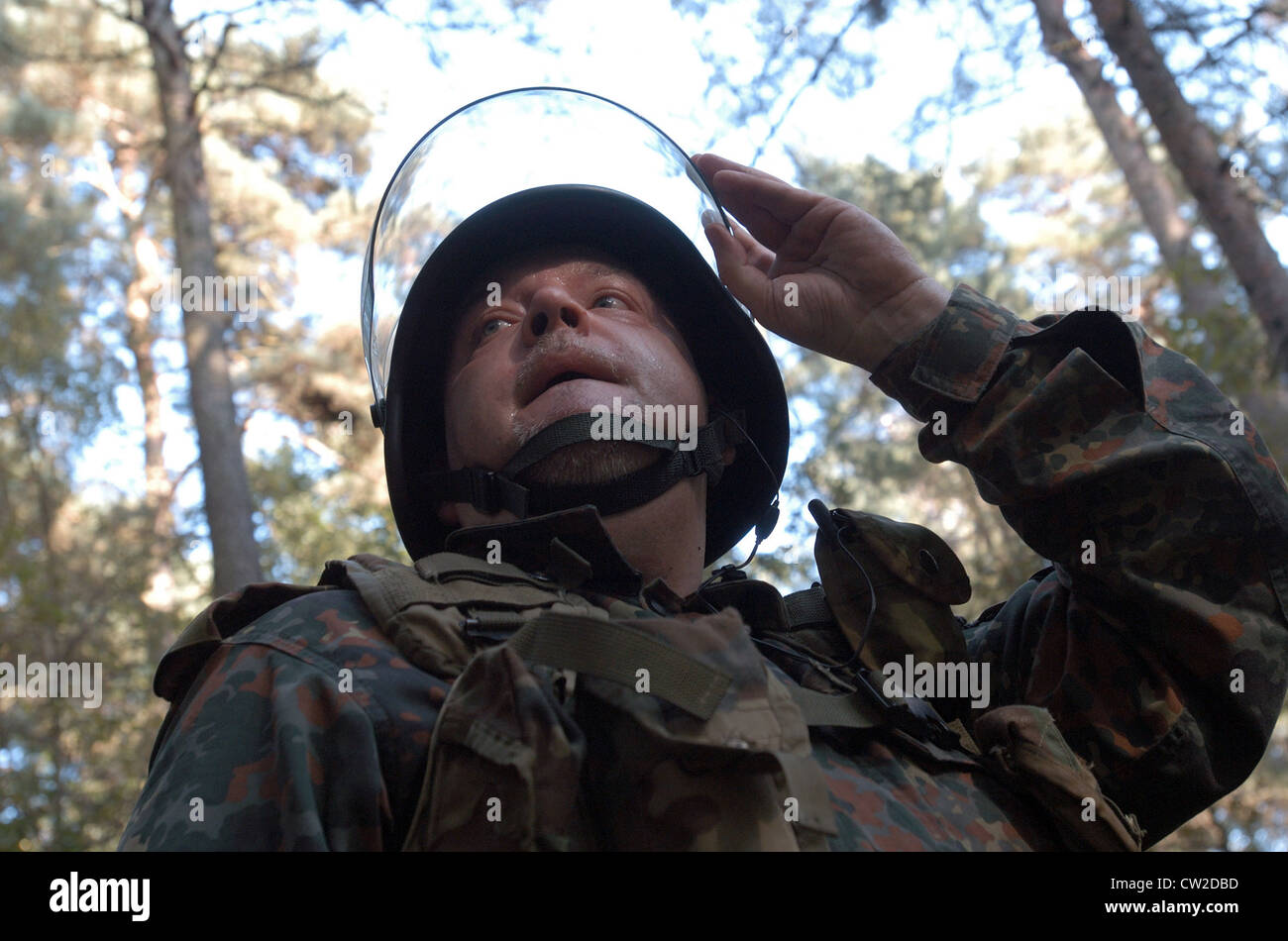 Paintball players in Harnekop in Berlin Stock Photo Alamy