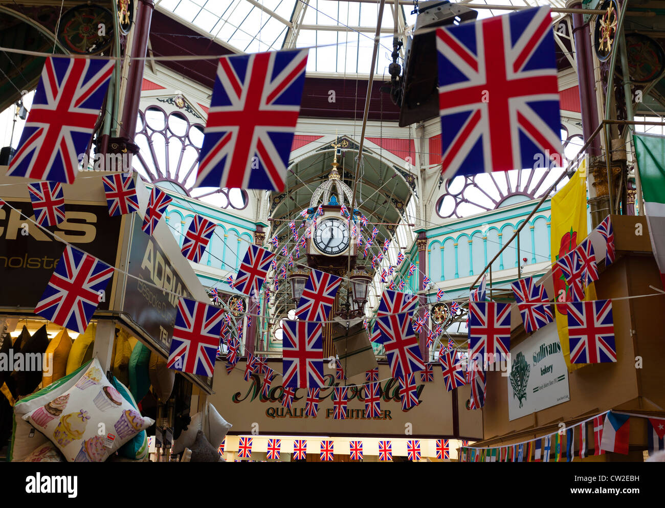 Halifax Borough Market, a victorian market which was opened 1896. The