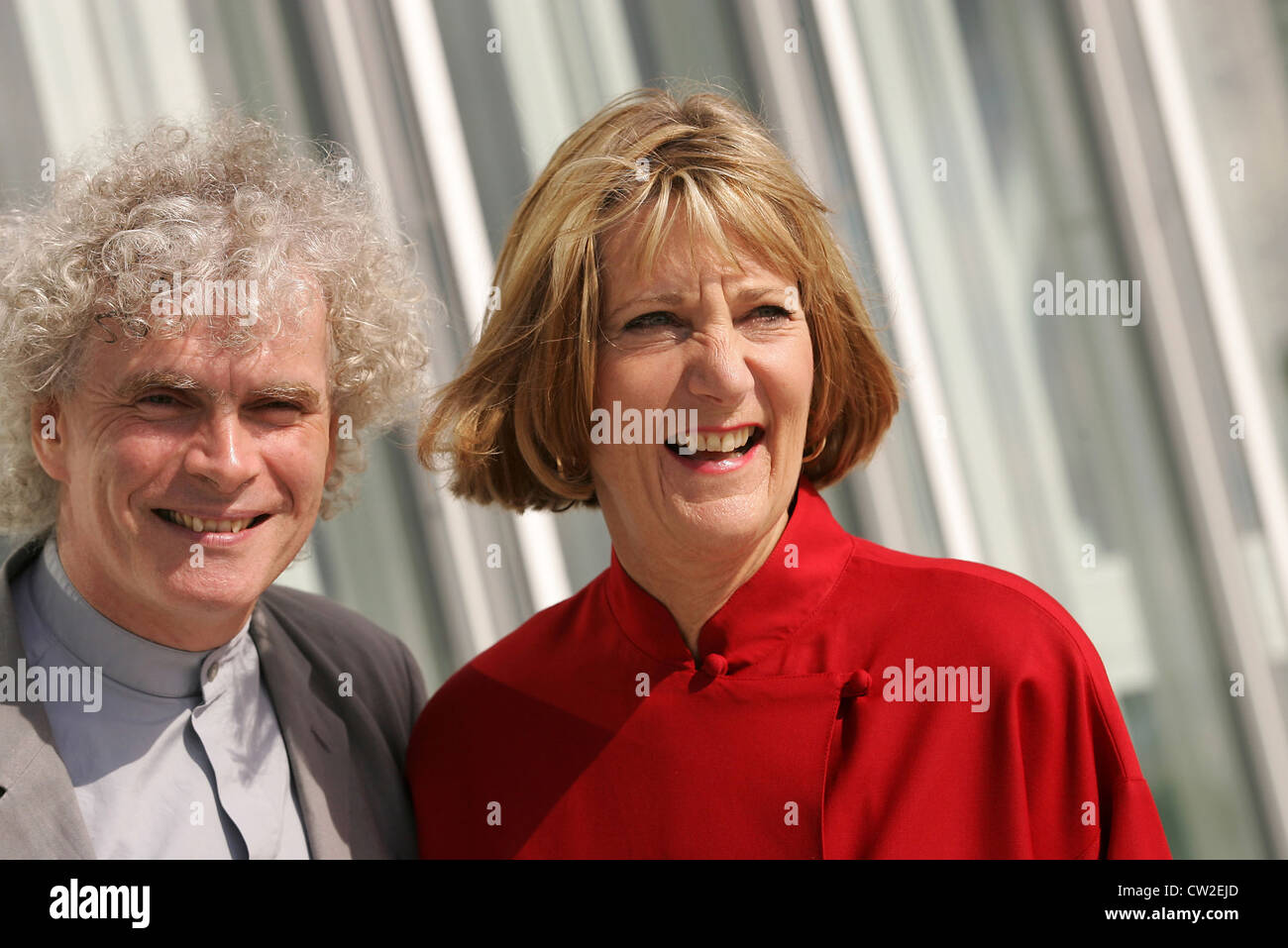 Pamela Rosenberg and Sir Simon Rattle Stock Photo