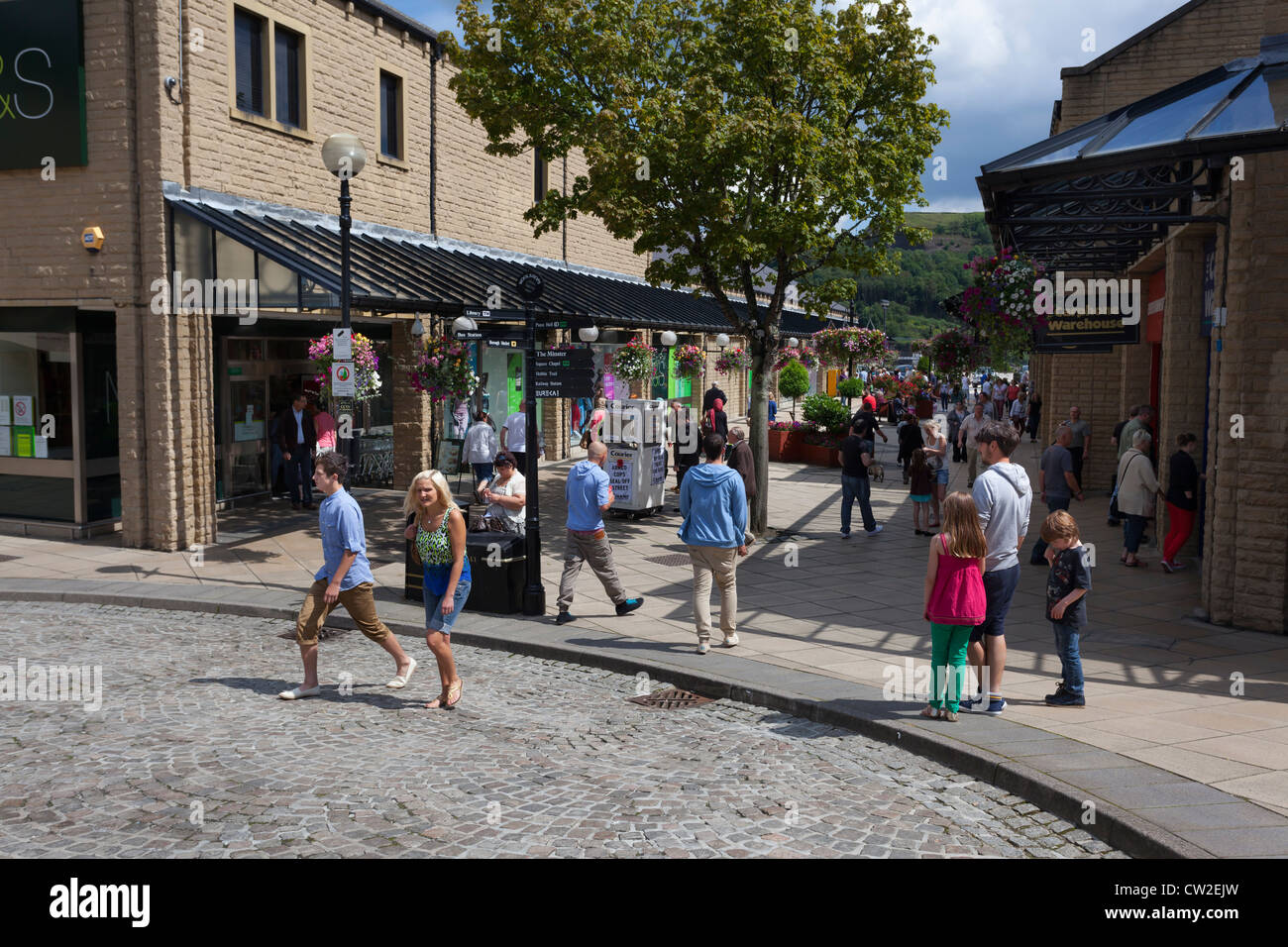 in Halifax town centre, crowded with Saturday morning