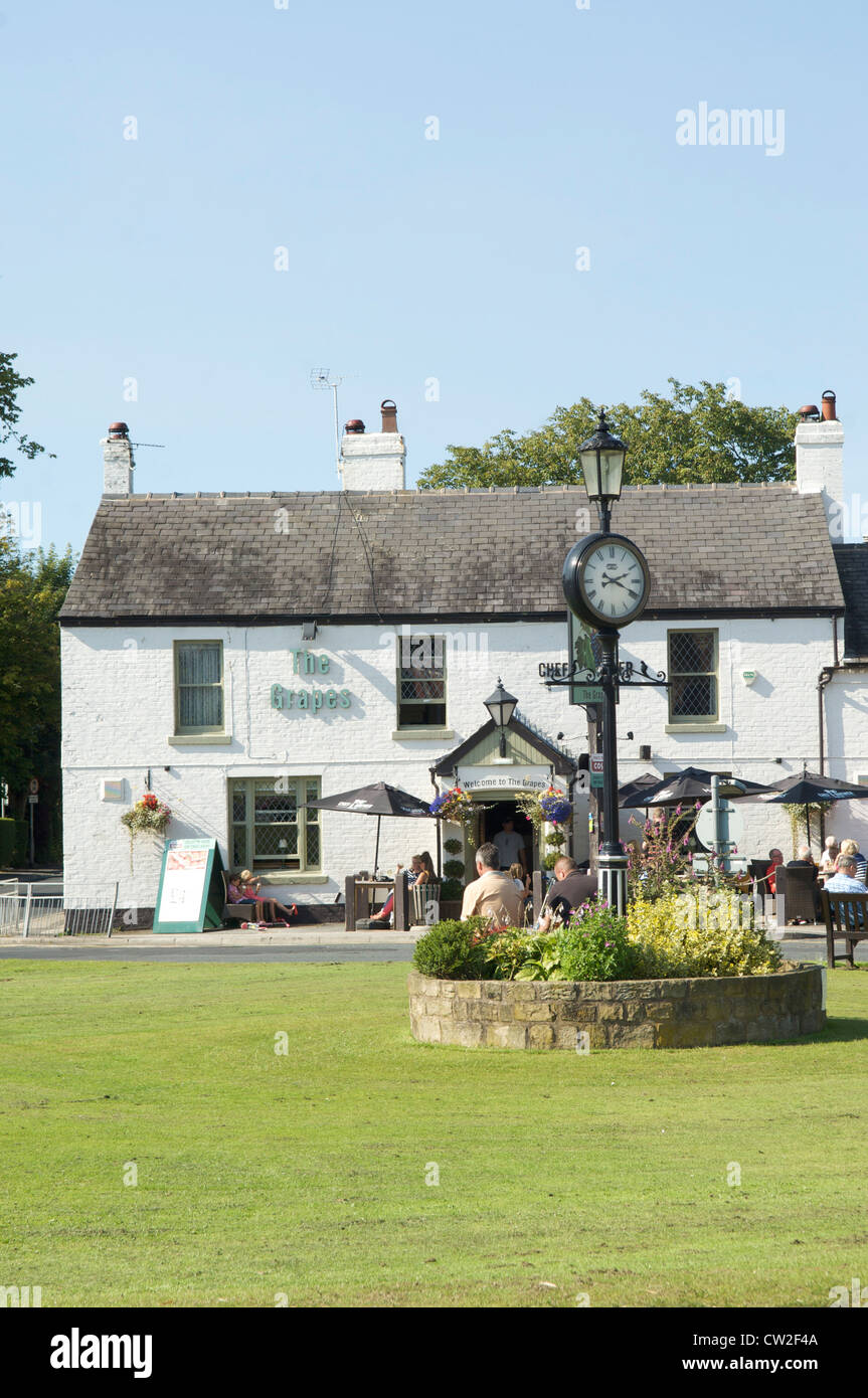 The grapes Hotel in Wrea Green,Lancashire,England Stock Photo