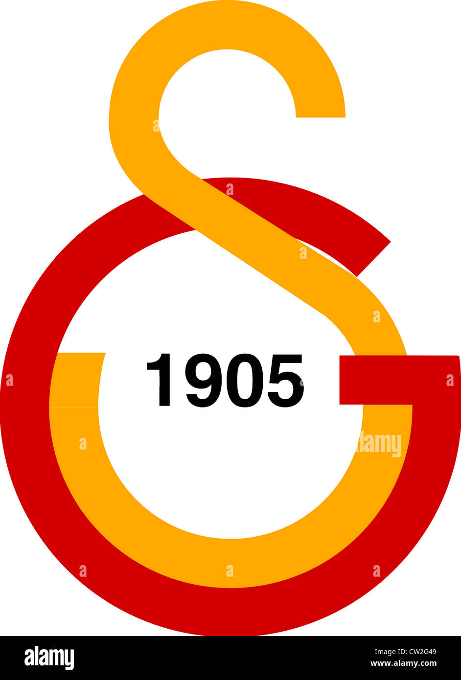 Logo of Turkish football team Galatasaray Istanbul. Stock Photo